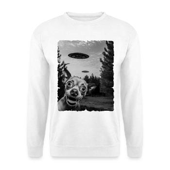 Chihuahua Austerrestrial Invasion Uap Weirdcore - Unisex Sweatshirt - white - Front