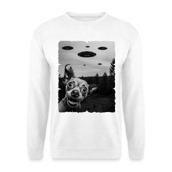 Chihuahua Alien Invasion UAP Weirdcore - Unisex Sweatshirt - white - Front