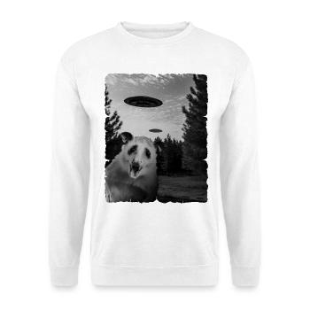 Possum Alien Invasion Uap Weirdcore - Unisex Sweatshirt - white - Front