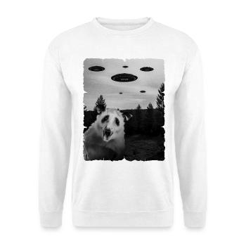 Possum Alien Invasion Uap Weirdcore - Unisex Sweatshirt - white - Front