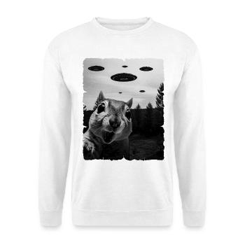Squirrel Alien Invasion Uap Weirdcore - Unisex Sweatshirt - white - Front