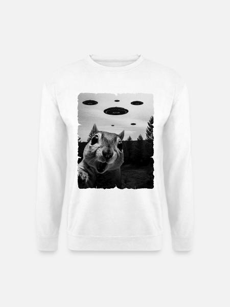 Eichhörnchen Auserirdisch Invasion Uap Weirdcore - Unisex Pullover - Weiß