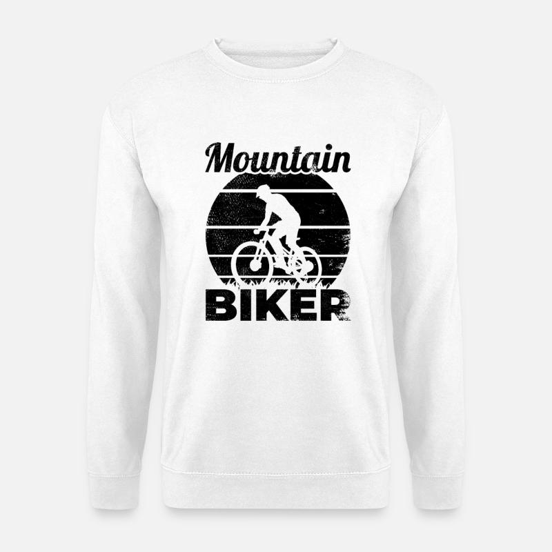 Mountainbiker - Unisex Pullover - Weiß