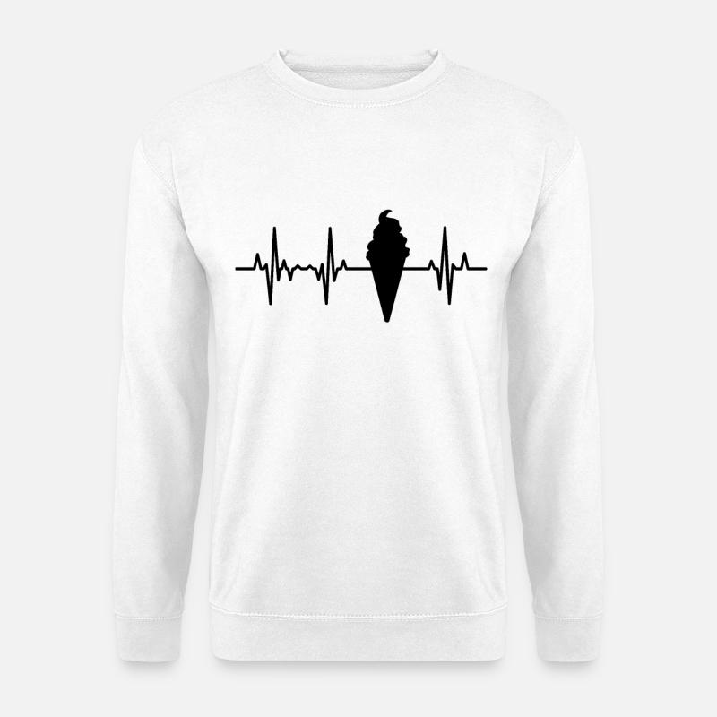 Palpitations cardiaques de crème glacée - Sweat-shirt Unisexe - blanc