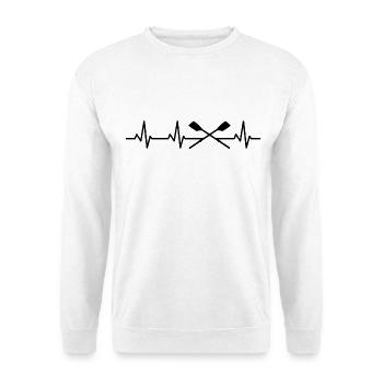 Rudder Heart Line - Unisex Sweatshirt - white - Front