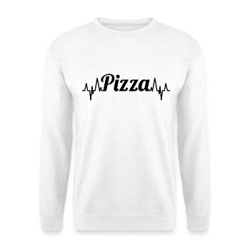 Pizza Pulse Line - Unisex Sweatshirt - white - Front