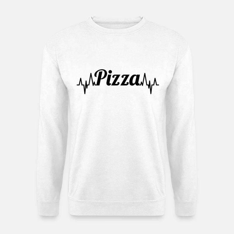 Pizza Puls Linie - Unisex Pullover - Weiß