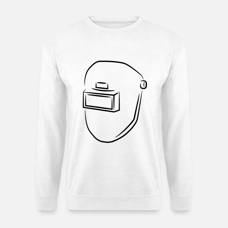 Schweißhelm Skizze - Unisex Pullover - Weiß