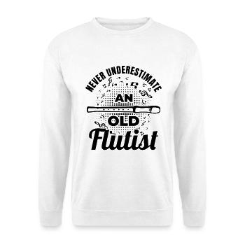 Grand-père joueur de flûte - Sweat-shirt Unisexe - blanc - Devant