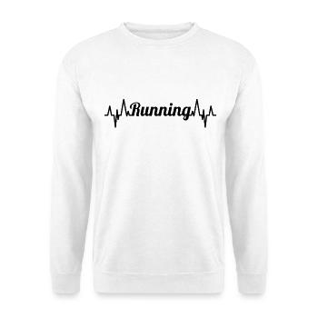 Läufer Herzschlag - Unisex Pullover - Weiß - Vorne