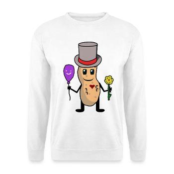 Erdnuss Gratulieren Geburtstag Kinder Nuss Grüße - Unisex Pullover - Weiß - Vorne