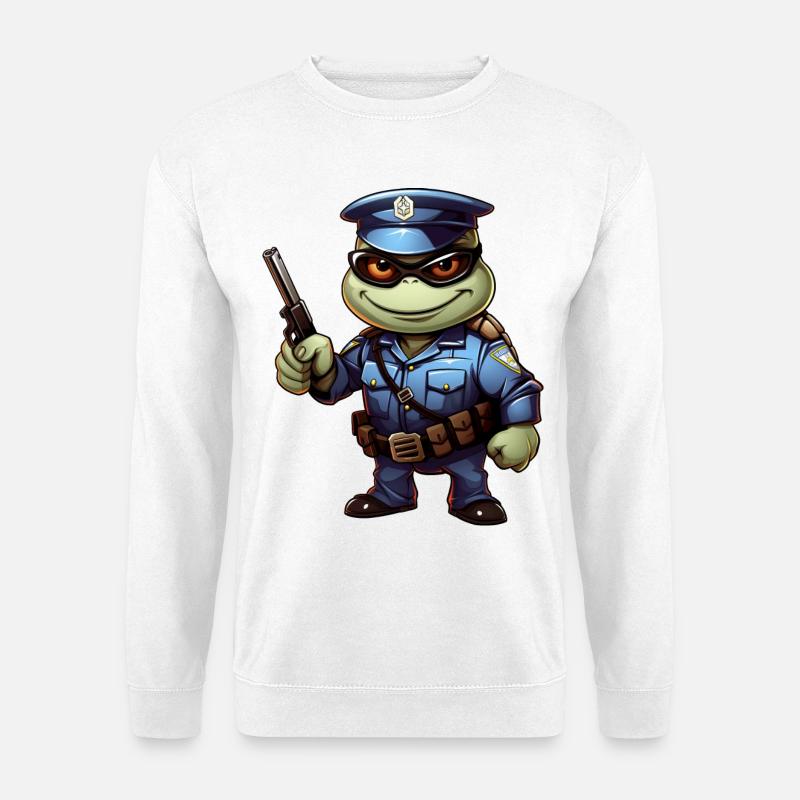 Polizei Schildkröte - Unisex Pullover - Weiß