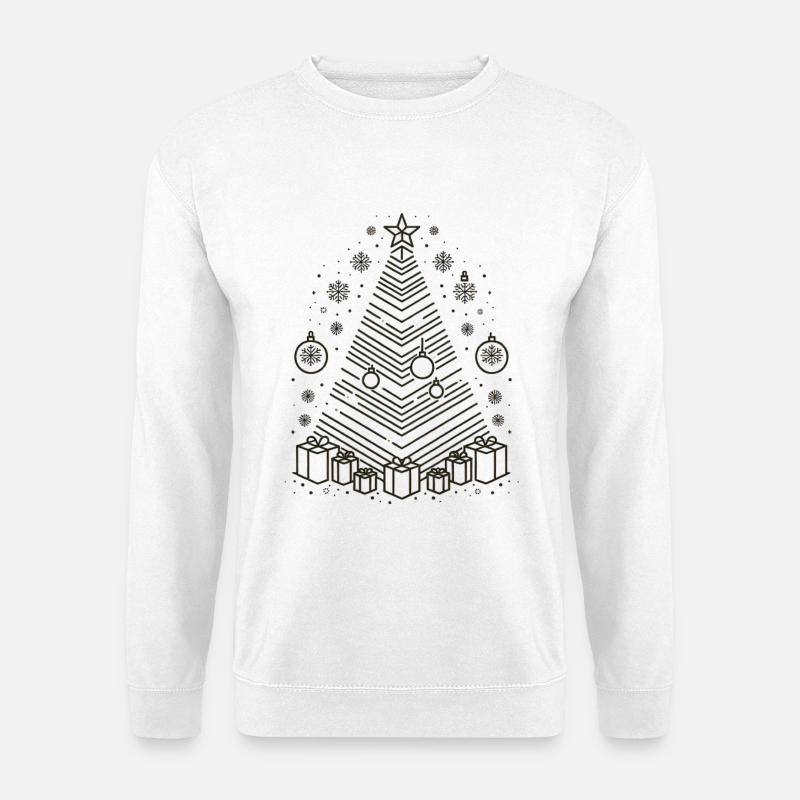 Goldene Weihnachtstanne - Unisex Pullover - Weiß