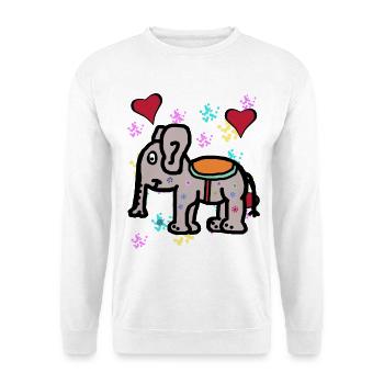 India Elephant Elephant Proboscis Pachyderm Children - Unisex Sweatshirt - white - Front