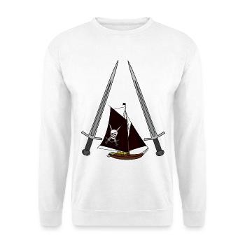 Schwerter Piraten Piraterie Helden Piratenschiff - Unisex Pullover - Weiß - Vorne