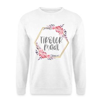 Österreich Tirol Mädchen Heimat Geschenk - Unisex Pullover - Weiß - Vorne