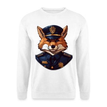 Renard policier - Sweat-shirt Unisexe - blanc - Devant
