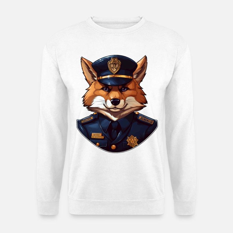 Polizei Fuchs - Unisex Pullover - Weiß
