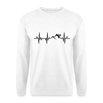 Mountain biker palpitations ECG - Unisex Sweatshirt - white - Front