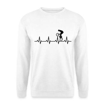 BMX Heart Line - Unisex Sweatshirt - white - Front