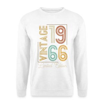 Vintage 1966 Limited Edition Aged to Perfection - Sweat-shirt Unisexe - blanc - Devant