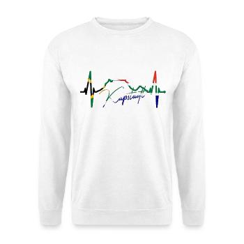 Cape Town Skyline Heartbeat South Africa Table Mountain - Unisex Sweatshirt - white - Front