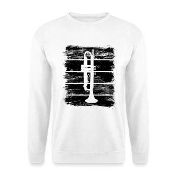 Skizze Trompete - Unisex Pullover - Weiß - Vorne
