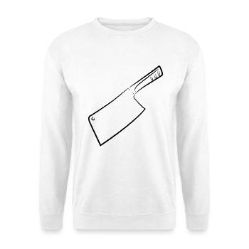 Dessin de couperet - Sweat-shirt Unisexe - blanc - Devant