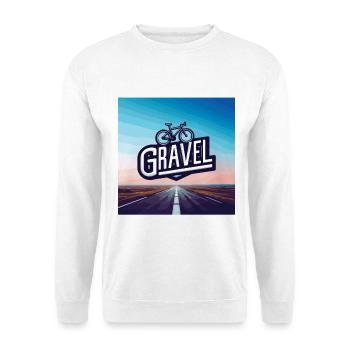 Gravelbike auf der Straße - Unisex Pullover - Weiß - Vorne