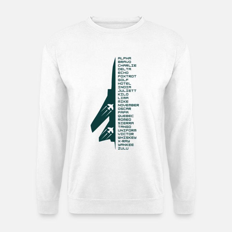 Buchstabieralphabet - Unisex Pullover - Weiß