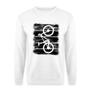 Mountainbike - Unisex Pullover - Weiß - Vorne
