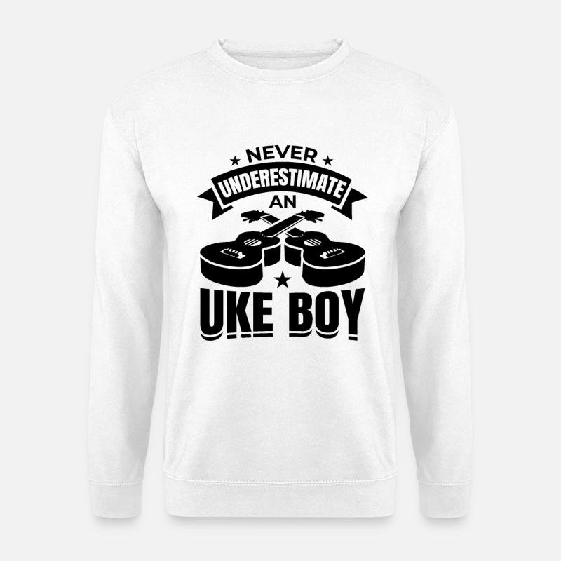 Ukulele Junge - Unisex Pullover - Weiß