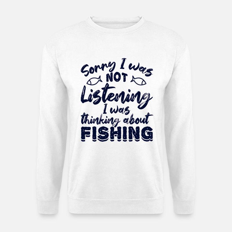 Lustige Anglerspruch - Unisex Pullover - Weiß