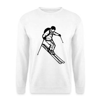 Drôle de skieur - Sweat-shirt Unisexe - blanc - Devant