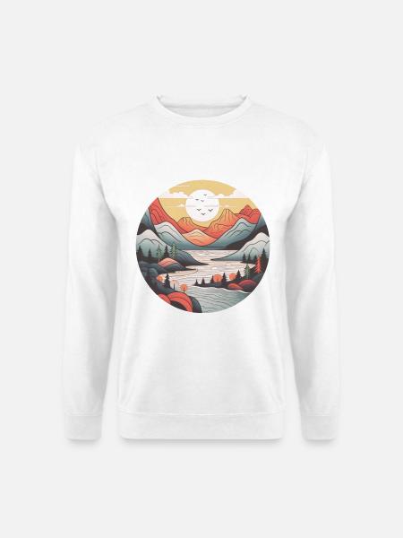 landscape nordic style - Unisex Sweatshirt - white