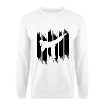 Weibliche Karateka Skizze - Unisex Pullover - Weiß - Vorne