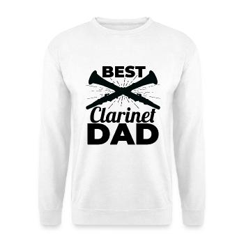 Clarinet player dad - Unisex Sweatshirt - white - Front