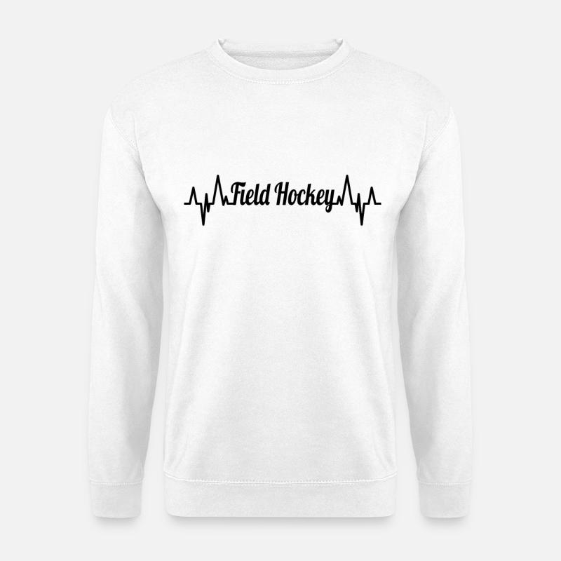 Feldhockey EKG Herzlinie - Unisex Pullover - Weiß