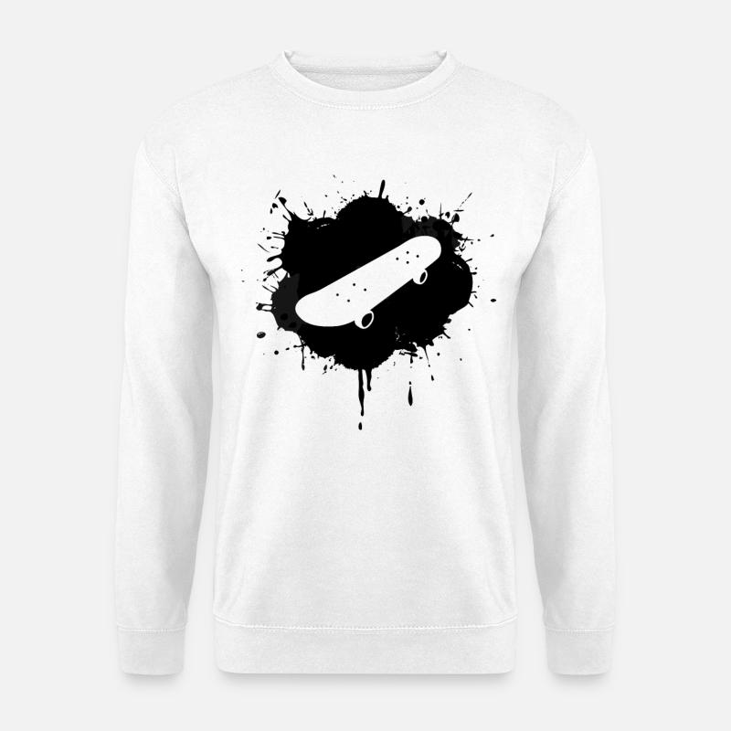 Skateboard - Unisex Pullover - Weiß
