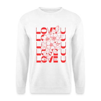LOVE U - Sweat-shirt Unisexe - blanc - Devant