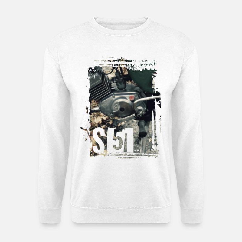 S51 Enduro Motorrad Motorblock - Unisex Pullover - Weiß