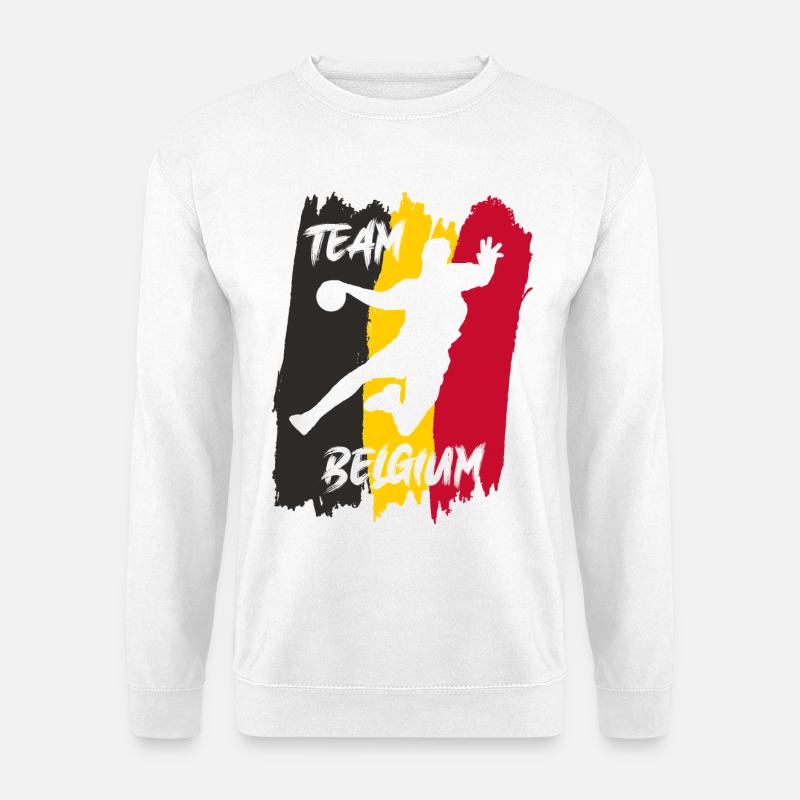 Handballmannschaft Belgien - Unisex Pullover - Weiß
