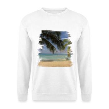Plage - Sweat-shirt Unisexe - blanc - Devant