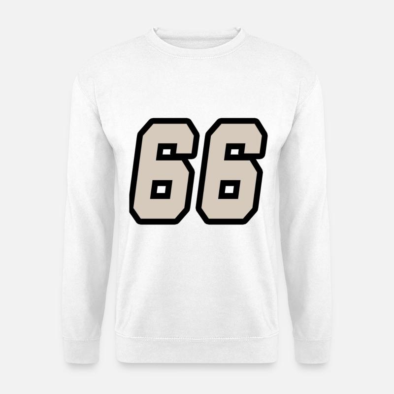 Nummer sechsundsechzig 66 - Unisex Pullover - Weiß