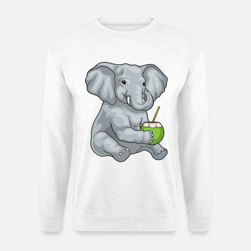 Elephant Coconut - Unisex Sweatshirt - white