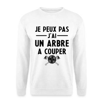 Ich kann nicht, ich habe einen Baum zum Schneiden - Unisex Pullover - Weiß - Vorne