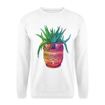 Aloe You Succulent Plant Gardening Gardener - Unisex Sweatshirt - white - Front