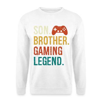 Sohn Bruder Gaming-Legende Sohn Bruder Videospieler - Unisex Pullover - Weiß - Vorne