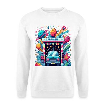 Car Wash Comic Style - Unisex Sweatshirt - white - Front