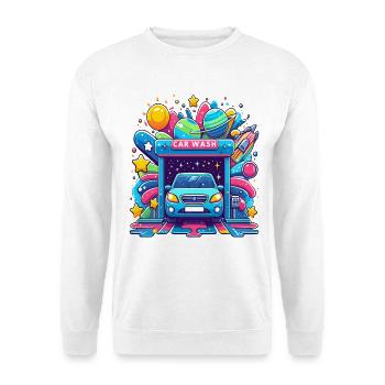 Cosmic Car Wash Adventure - Unisex Sweatshirt - white - Front
